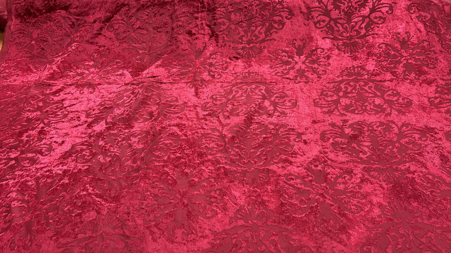 Crimson Elegance – Embossed Velvet Majesty