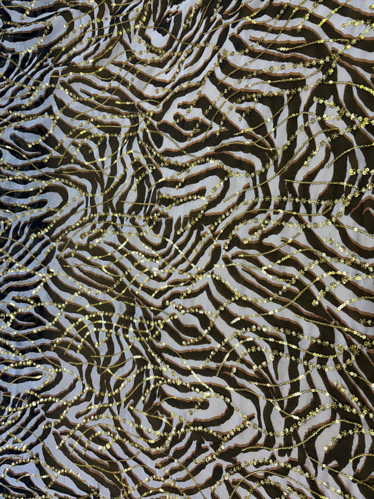Zebra Gold Rye Embroidery